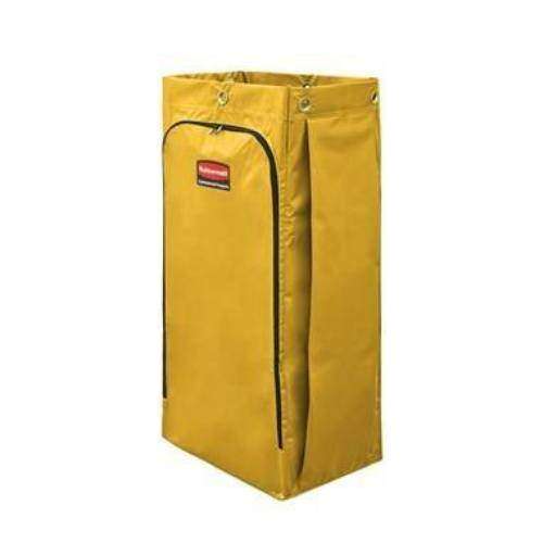 Bolsa para carro de limpieza vinilo amarilla para 9T72 | Rubbermaid
