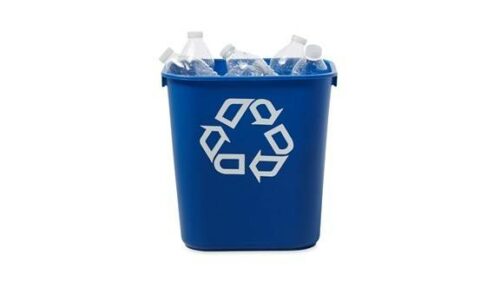 BOTE DE BASURA 13 LITROS AZUL SIN TAPA | Rubbermaid