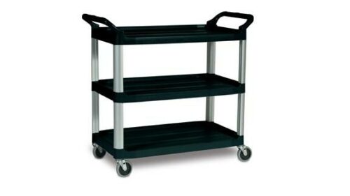 Carro Utilitario 3 Bandejas Negro 300lb | Rubbermaid