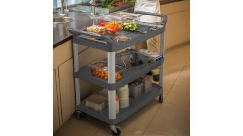 Carro Utilitario 3 Bandejas Negro 300lb | Rubbermaid
