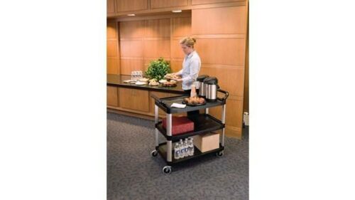 Carro Utilitario 3 Bandejas Negro 300lb | Rubbermaid