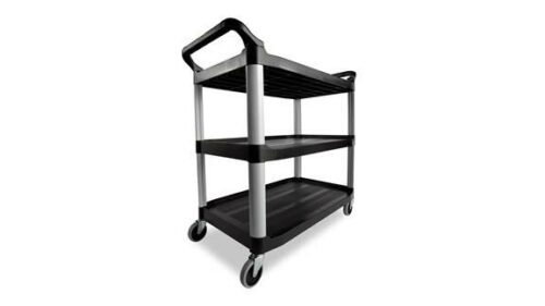 Carro Utilitario 3 Bandejas Negro 300lb | Rubbermaid