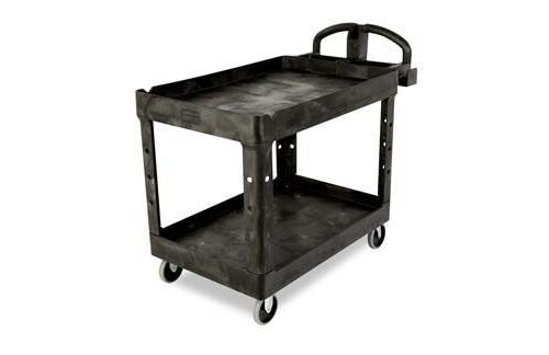CARRO DE SERVICIOS 2 NIVELES 500 LBS NEGRO | Rubbermaid