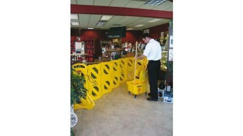 Barrera Móvil Amarilla 13ft | Rubbermaid