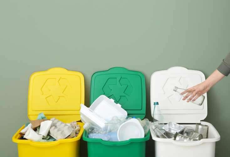 Tipos de bote de basura reciclaje